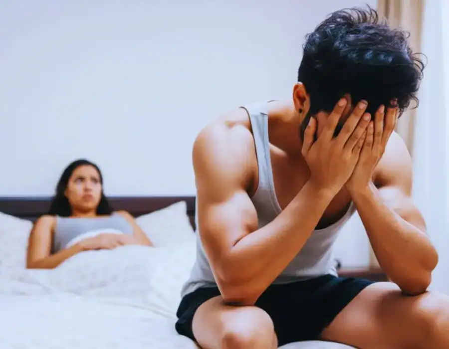 Image of upset man in need of erectile dysfunction treatment Alton